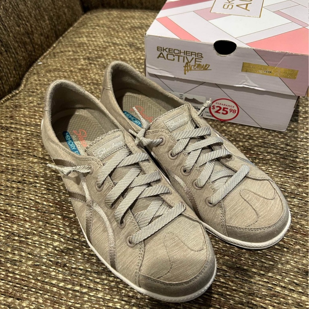 Skechers Women's Taupe Casual Sneakers